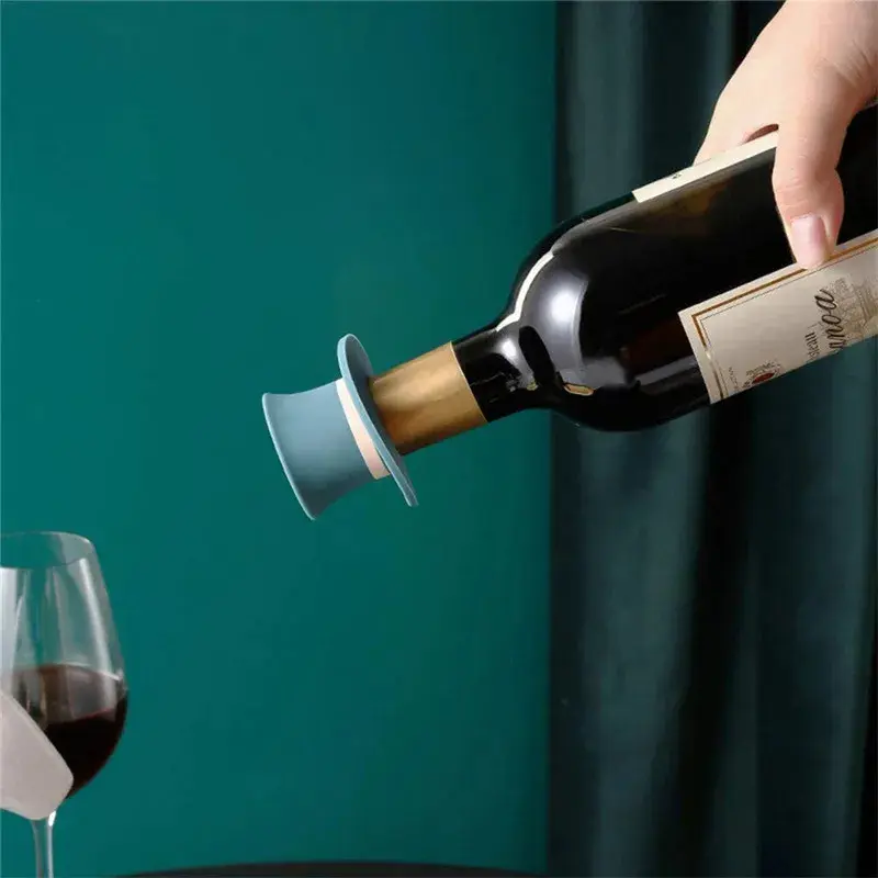 Magic Cap Red Wine Bottle Stopper Cover Leak-proof Silicone Bottle Cap Wine Stopper Seal Cork Bottle Closure Cap Kitchen Tools