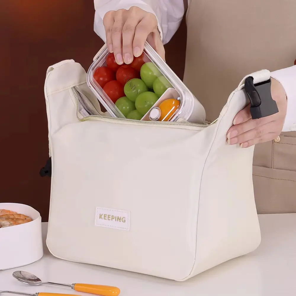 Portable Lunch Bag for Women Insulated Lunch Box Tote Waterproof Office Food Shoulder Bags Cooler Bag Thermal Bag Bento Pouch