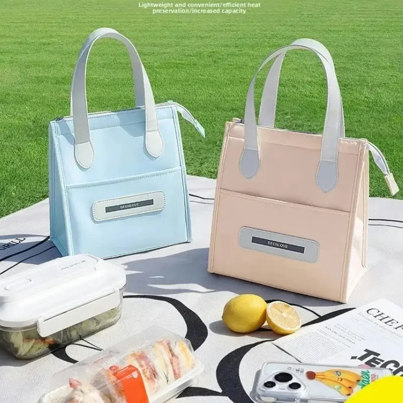Portable Lunch Bag Insulated Refrigerated Food Safety Warm Lunch Bag Girls Warm Food Picnic Lunch Bag Ladies Lunch Bag