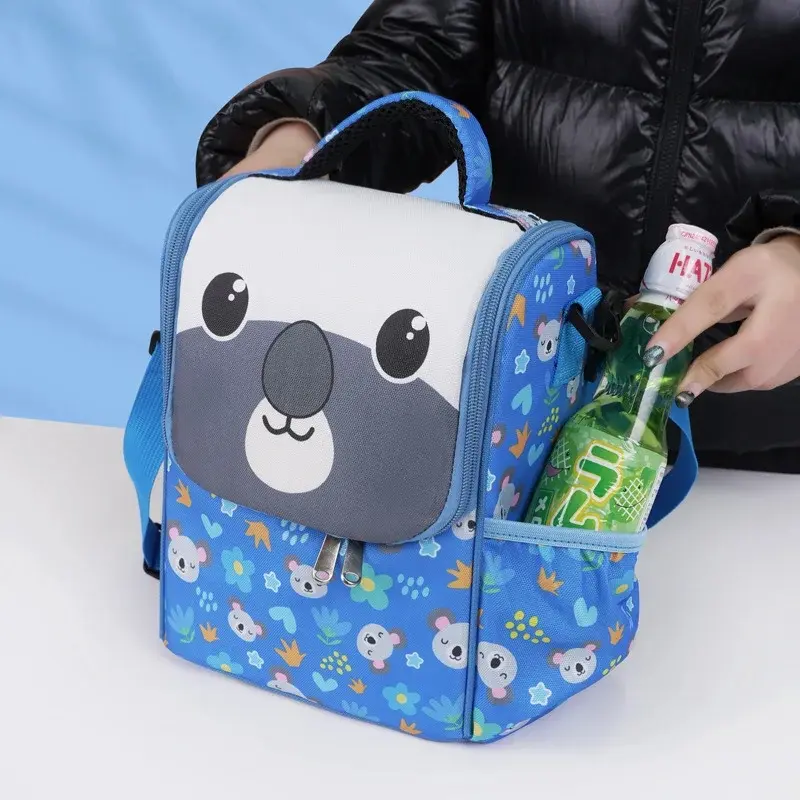 Cartoon Lunch Bag Girls Insulated Canvas Cooler Handbag Aluminium Foil Thermal Food Box Family School Picnic Dinner Container