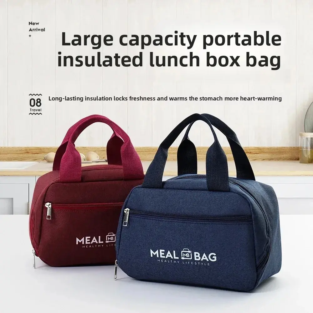 Waterproof Lunch Bags Thermal Cooler Office Meal Outdoor Camping Picnic Insulated Durable Handbag Oil-proof Carry Storage Box