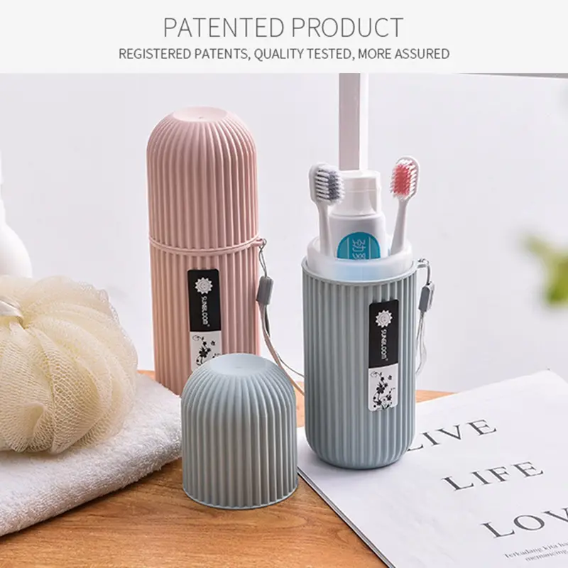 Portable Toothpaste Toothbrush Protect Holder Case Travel Camping Storage Box Household Storage Cup Travel Bathroom Accessories