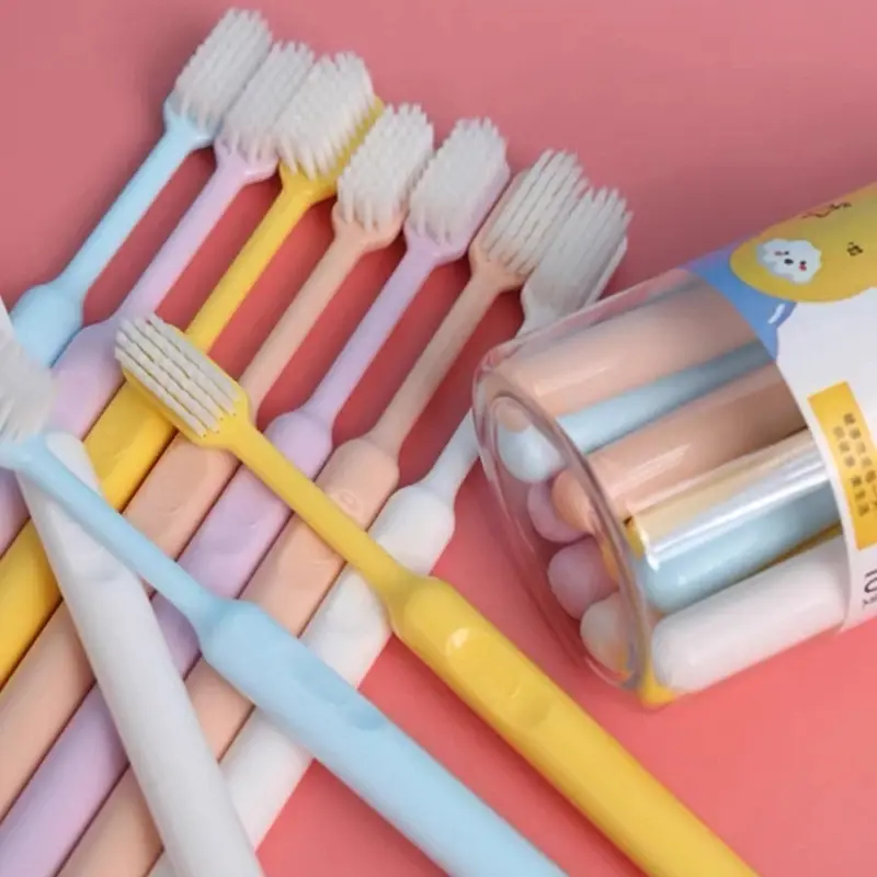 10 Pack Candy Color Toothbrush Simple And Fashionable Family Travel Women Men Soft Fur Japanese Toothbrush