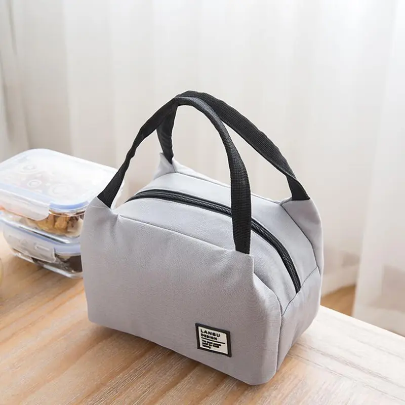 Portable Lunch Bag 2024 New Thermal Insulated Lunch Box Tote Cooler Bag Bento Pouch Lunch Container School Food Storage Bags