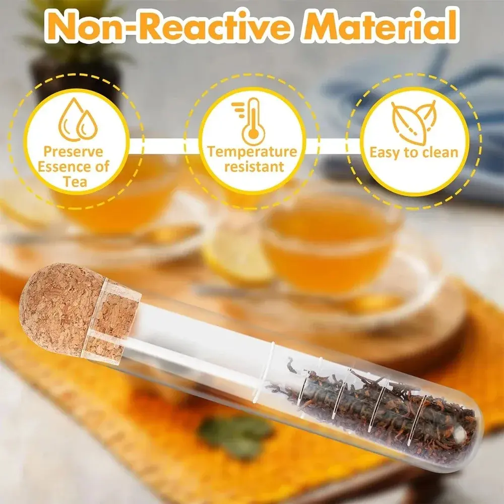 Creative Glass Tea Infuser Pipe Glass Design Tea Strainer For Mug Fancy Filter For Puer Tea Herb Tea Tools With Cork Stopper