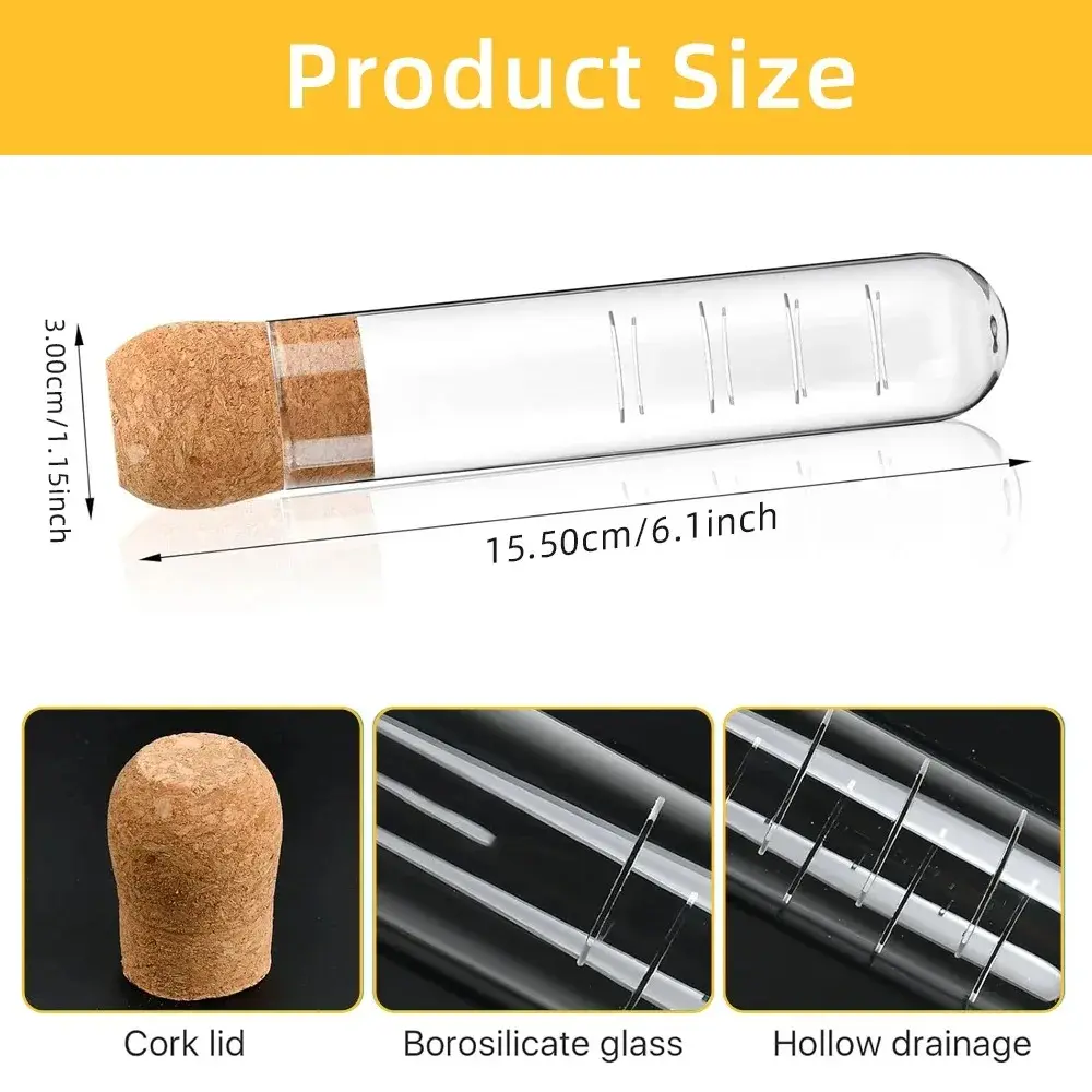 Creative Glass Tea Infuser Pipe Glass Design Tea Strainer For Mug Fancy Filter For Puer Tea Herb Tea Tools With Cork Stopper