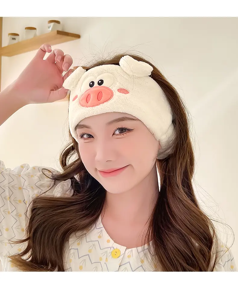 Cat Coral Cartoon Headband for Washing Your Face Wash Headband Skincare Bands Women Girls Headwear Hair Accessories Hairbands