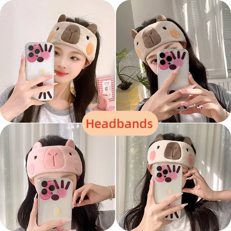 Coral Velvet Elastic Hair bands Headbands Non-Slip Cartoon Hairband Cute Wash Face Makeup Headband Hair Accessories