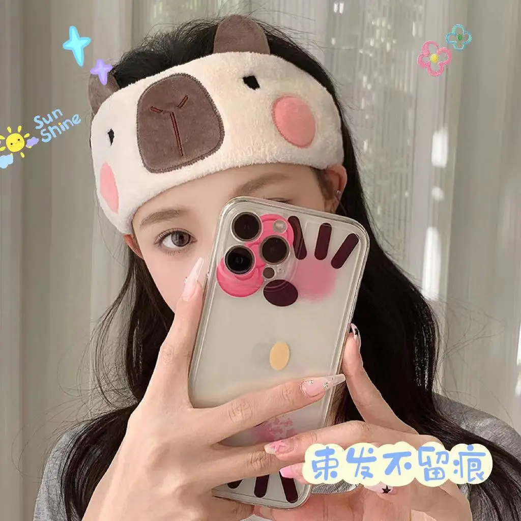 Coral Velvet Elastic Hair bands Headbands Non-Slip Cartoon Hairband Cute Wash Face Makeup Headband Hair Accessories