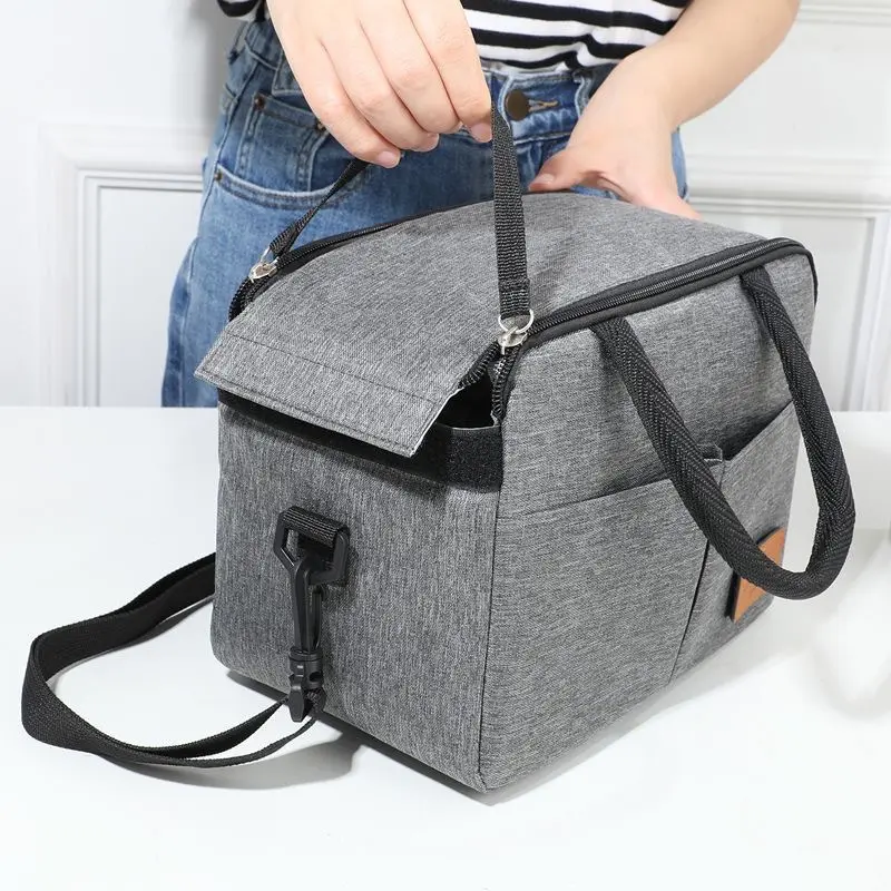 Lunch Bag with Shoulder Strap Handle Cooler Bag Women Portable Food Bag for Work Student Thermal Lunch Box Fridge Bag