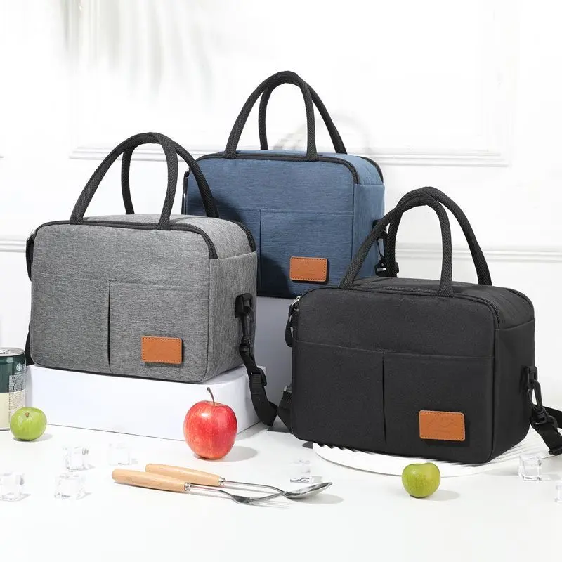 Lunch Bag with Shoulder Strap Handle Cooler Bag Women Portable Food Bag for Work Student Thermal Lunch Box Fridge Bag