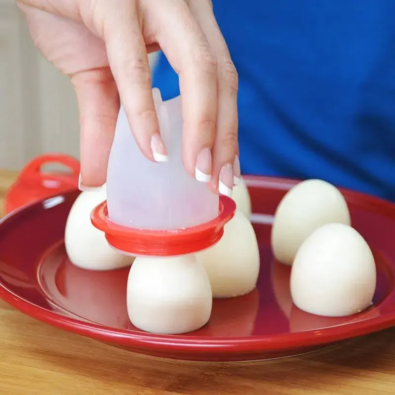 3/6pcs BPA Free Silicone Egg Boiler Steamer Non-stick Silicone Egg Cook Cups Fast Egg Poacher for Breakfast Kitchen Cooking Tool