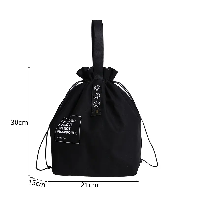 Japanese Drawstring insulated Lunch Bento Bag Handbag Outdoor Portable Picnic Container School Fresh Keeping Food Storage Tote