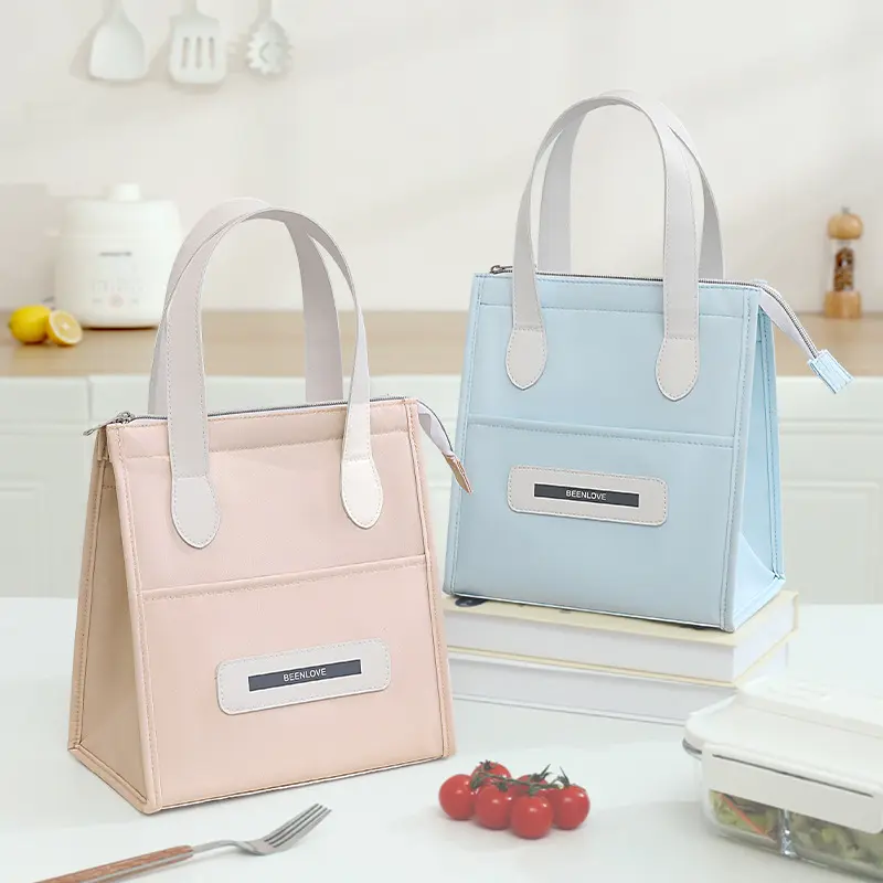 Portable Handheld Insulated Lunch Bag for Work And School Outings Easy Carry Bento Bag Food Storage Pouch