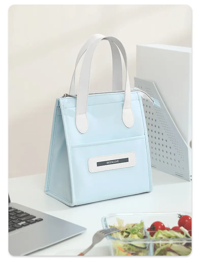 Portable Handheld Insulated Lunch Bag for Work And School Outings Easy Carry Bento Bag Food Storage Pouch