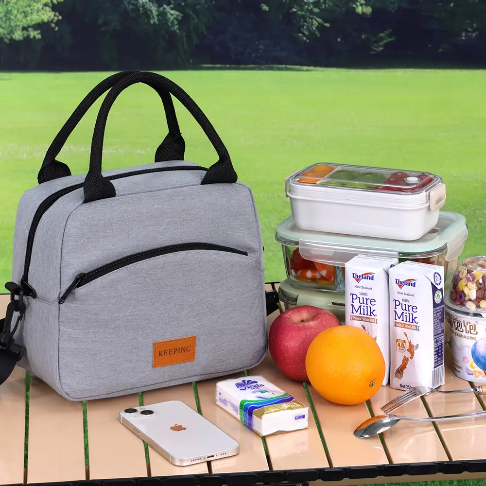 Portable Lunch Bag for OL Women Thermal Insulated Lunch Box Tote Cooler Handbag Waterproof Bento Pouch Office Food Shoulder Bags