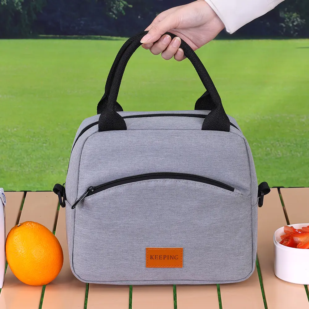 Portable Lunch Bag for OL Women Thermal Insulated Lunch Box Tote Cooler Handbag Waterproof Bento Pouch Office Food Shoulder Bags