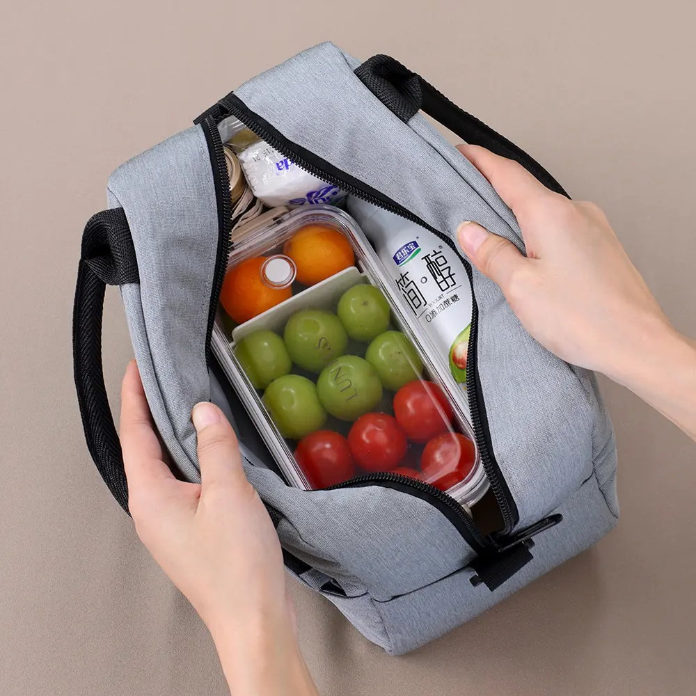 Portable Lunch Bag for OL Women Thermal Insulated Lunch Box Tote Cooler Handbag Waterproof Bento Pouch Office Food Shoulder Bags