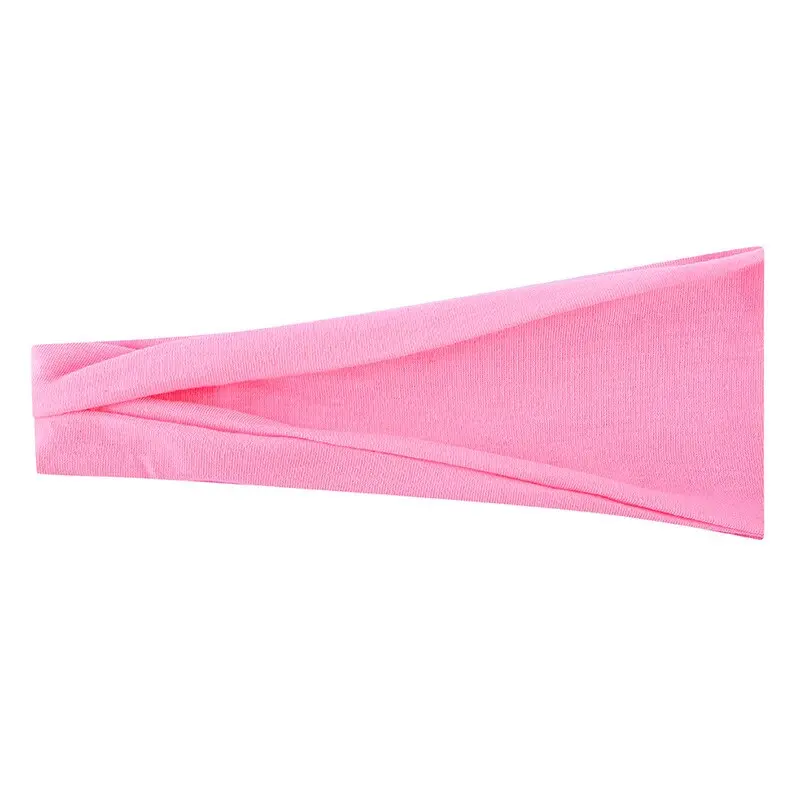 Women Headband Solid Color Twist Cotton Wide Turban Twist Knitted Cotton Sport Yoga Hairband Twisted Knotted Headwrap
