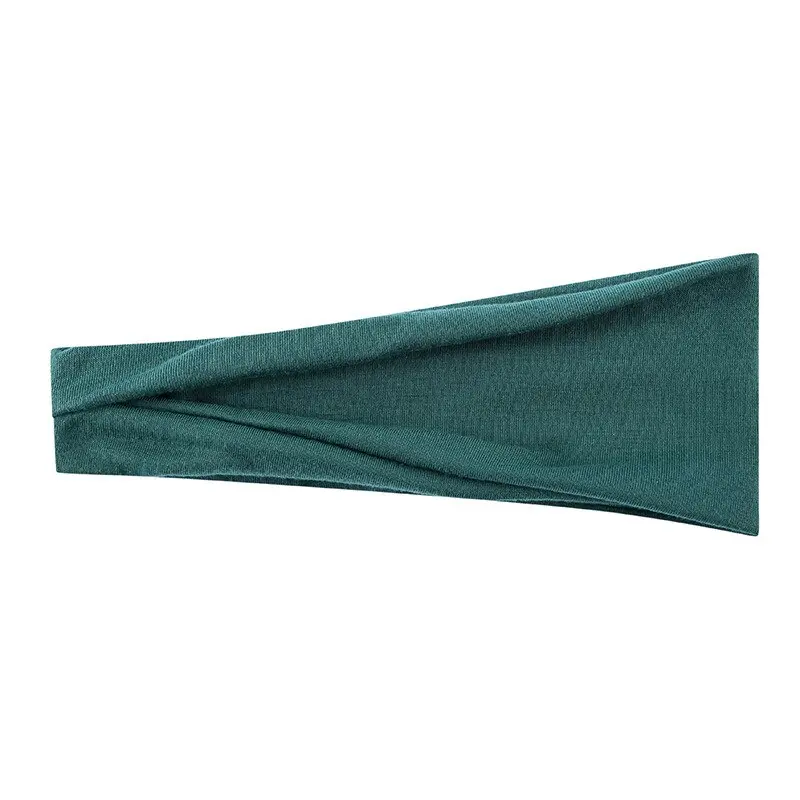 Women Headband Solid Color Twist Cotton Wide Turban Twist Knitted Cotton Sport Yoga Hairband Twisted Knotted Headwrap