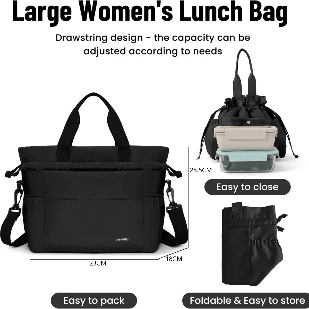 Drawstring Insulation Lunch Bag Portable Thickened Aluminum Foil Fresh-Keeping Lunch Box Storage Handbag Travel Food Bento Pack