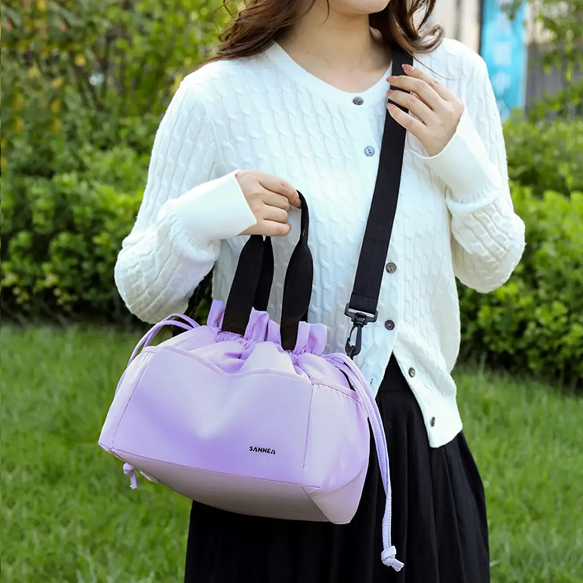 Drawstring Insulation Lunch Bag Portable Thickened Aluminum Foil Fresh-Keeping Lunch Box Storage Handbag Travel Food Bento Pack