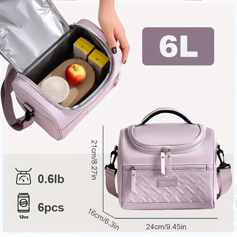 1PC Women's Shoulder Insulated Bag Ice Pack Bento Bag Large Capacity Thickened Food Refrigerated Bag Student Lunch Box Bag