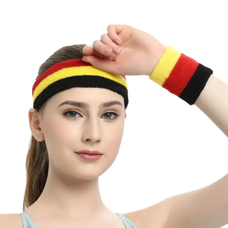 3Pcs/Set Fitness Running Cycling Sweatband Sweat Headband Men Women Elastic Breathable Yoga Hair Bands Head Sweat Bands