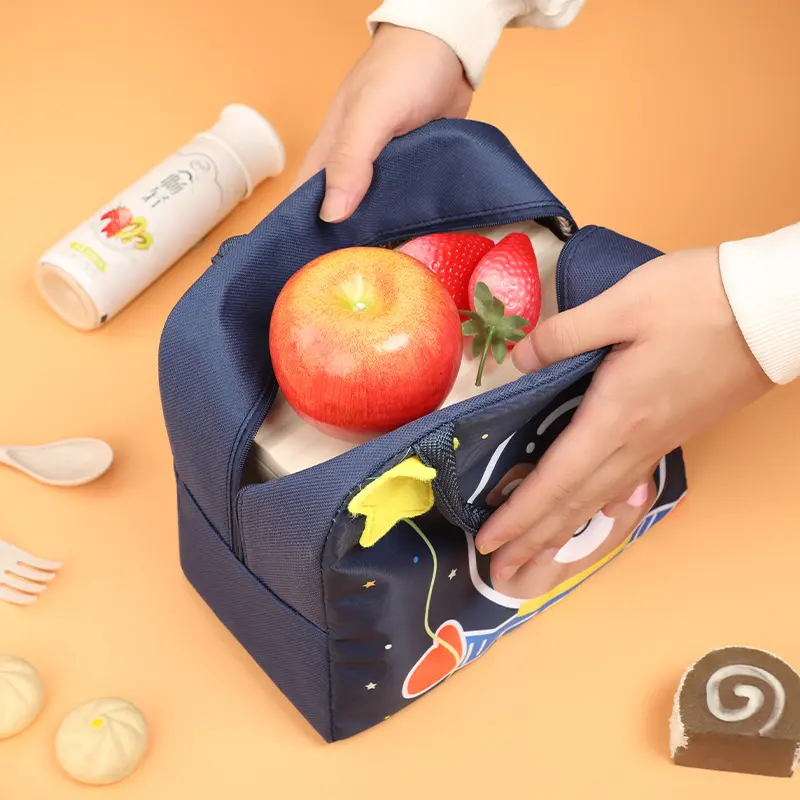 Cartoon Animal Stereo 3D Lunch Bag Storage Bags For Children Outdoor Picnic Lunch Box Hangbag Insulation Waterproof Kids Tote
