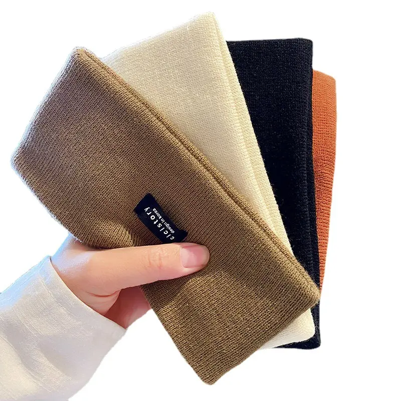 Winter Broadside Headband Sports Cycling Wash Face Hairbands Soft Korean Cotton Knitted Girls Bandanas Fashion Hair Accessories