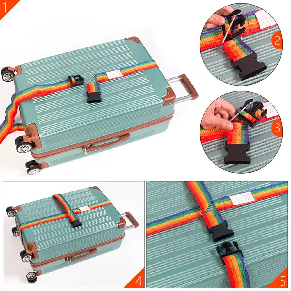 Thickened Travel Crossbody Bag Luggage Strap Box Adjustable No Password Lock Packing Safety Belt Baggage Bundling Belt