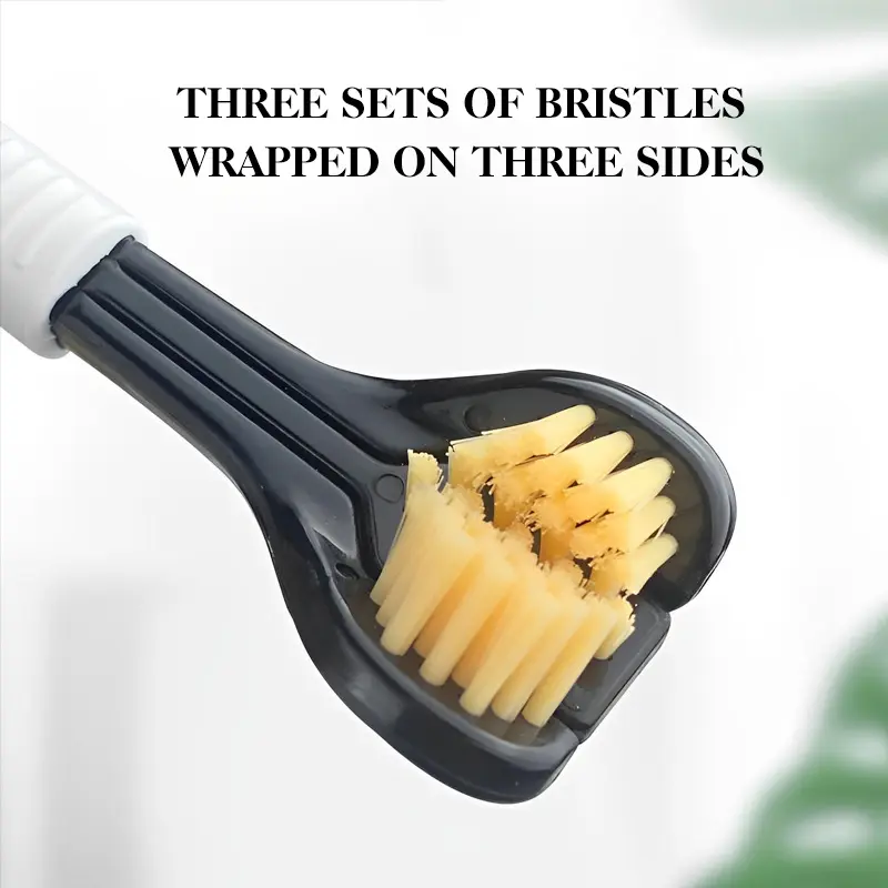 6PCS Three Sided Toothbrush Soft Bristle Tooth Brush Ultra Fine Soft Toothbrush Oral Care Safety Teeth Brush Oral Health Cleaner