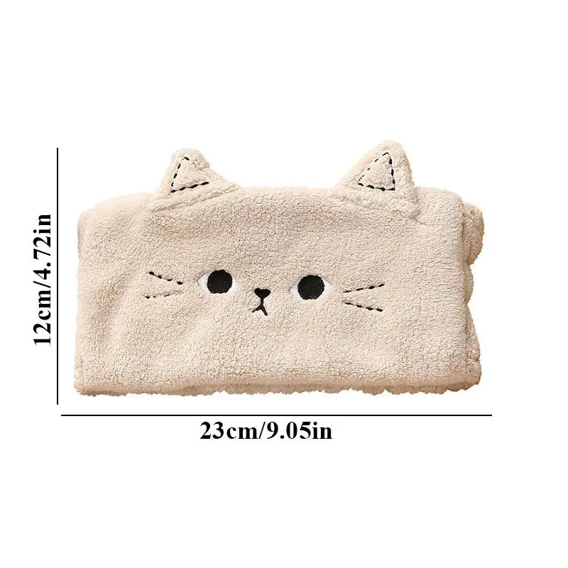 2024 New Cat Coral Fleece Wash Face Hairbands For Women Girls Headbands Headwear Hair Bands Hair Accessories Bow