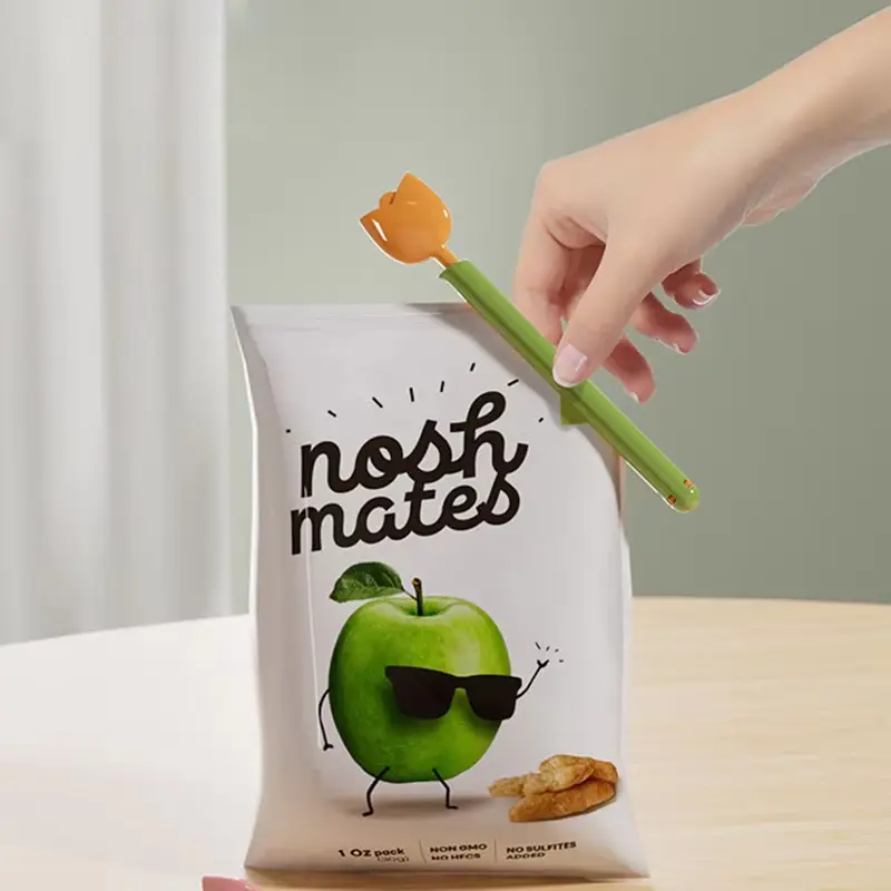 5Pc Tulip Shape Magnetic Sealing Clip Sealer Refrigerator Food Bag Clip Moisture-proof Fresh-keeping Clip Milk Powder Snack Clip