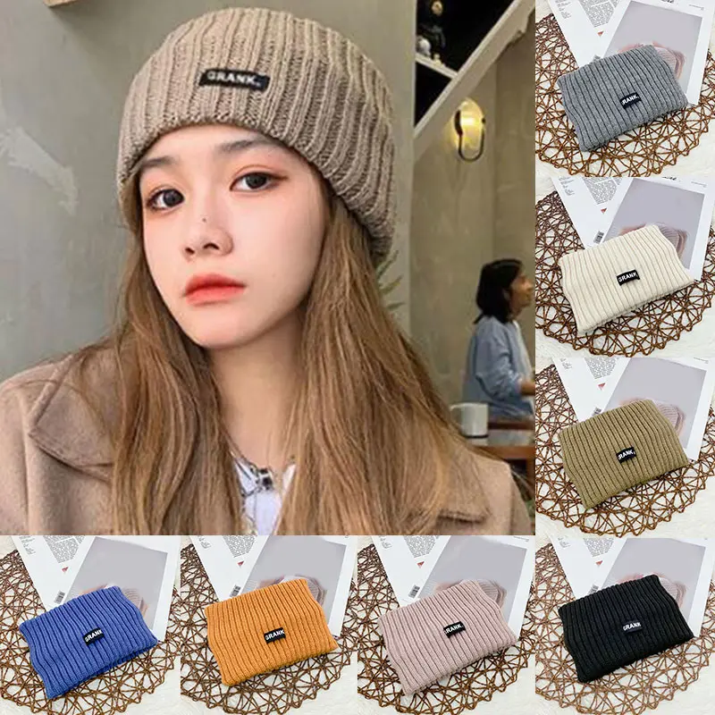 Knitted Headband Headwear Warm Thicken Wide-brim Woolen Headband Hair Accessories Hair Band Hair Band Face Wash Sports Hair Band