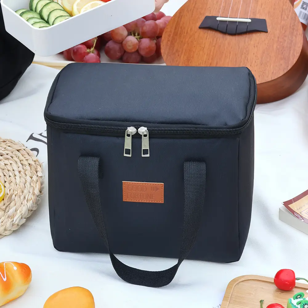 Portable Square Lunch Box Thermal Bag Waterproof Picnic Food Drinks Cooler School Office Insulation Bento Meal Storage Bags