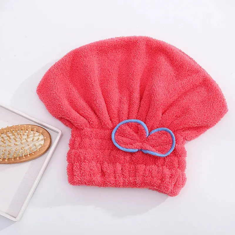 1Pcs Microfibre Quick Hair Drying Bath Towel Spa Bowknot Wrap Towel Cap Bathroom Accessories Bonnets Women Designer Shower Cap