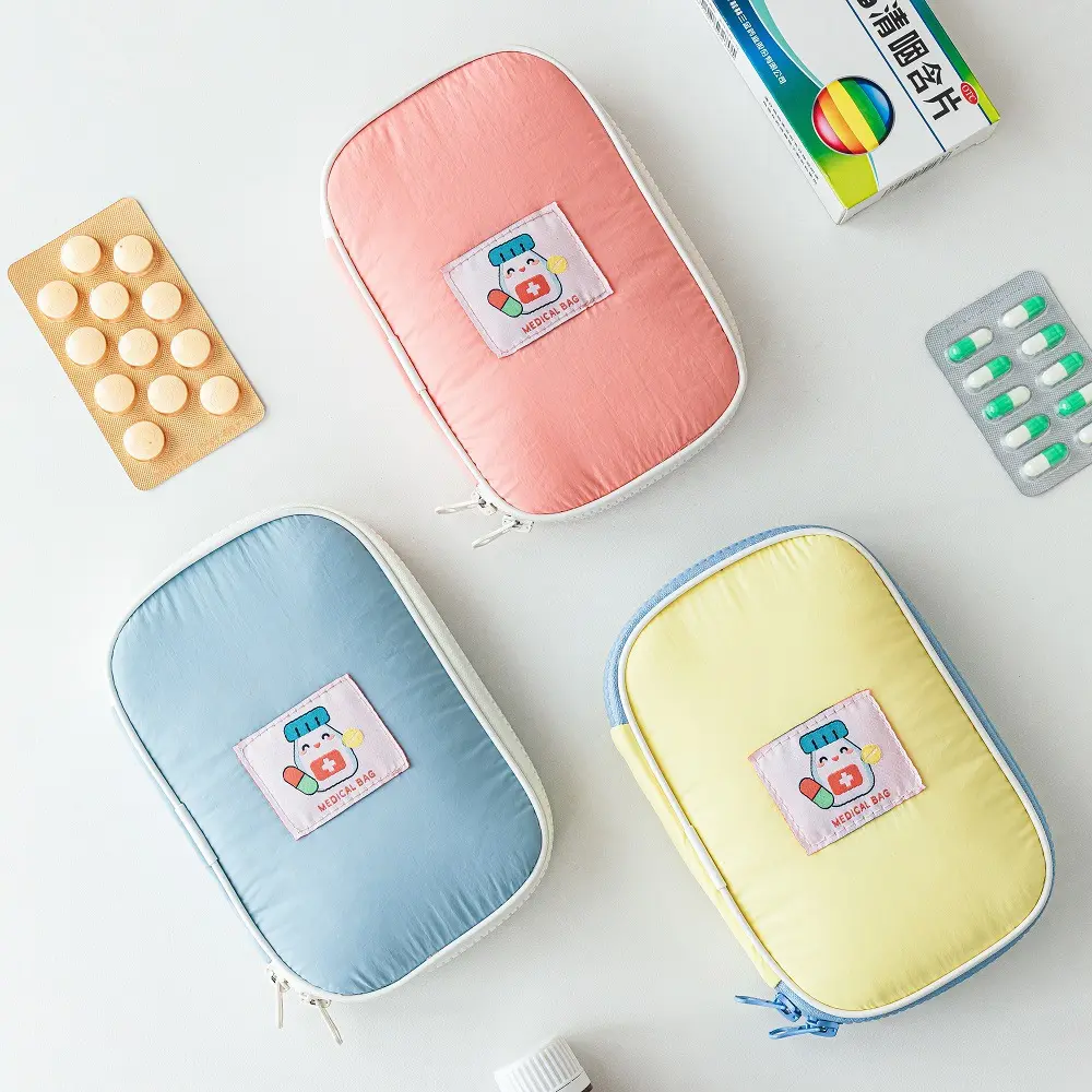 Portable First Aid Kit Pouch Home Medicine Storage Bag For Outdoor Travel Medical Bag Home Rescue Emergency Survival Kit