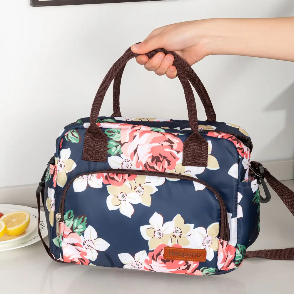 Large Capacity Portable Oxford Cloth Thermal Insulation Lunch Box Bag Crossbody Cooler Picnic Travel Food Preservation Storage