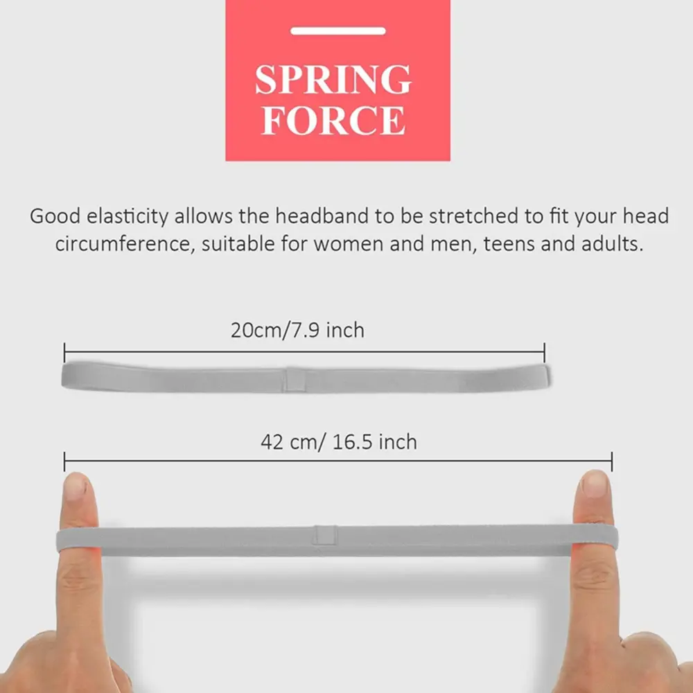 Women Men Elastic Absorbent Sweat Bands Yoga Running Fitness Headband Thin Sports Hair Bands Anti-slip Girls Hair Accessories