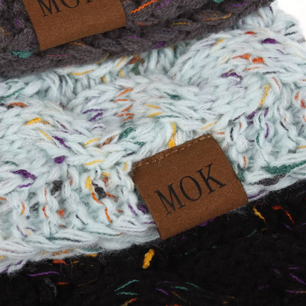 MOK New  12 Colors Hair Accessories Plush Wool Knitting Hair Band In Autumn And Winter Sports Headband Earmuffs Europe