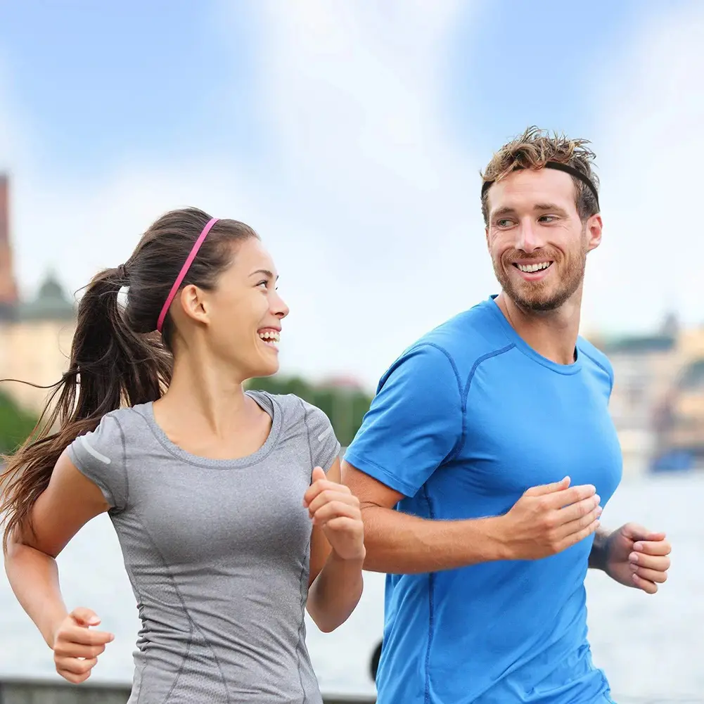 Women Men Elastic Absorbent Sweat Bands Yoga Running Fitness Headband Thin Sports Hair Bands Anti-slip Girls Hair Accessories