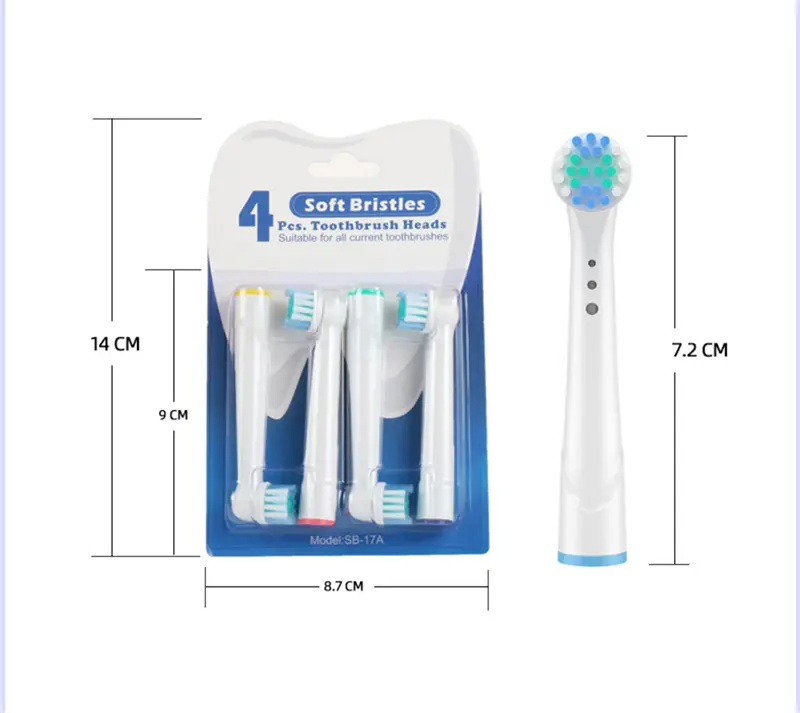 Brush Head Nozzles for Braun Oral B Replacement Toothbrush Head Sensitive Clean Sensi Ultrathin Gum Care Brush Head for Oralb
