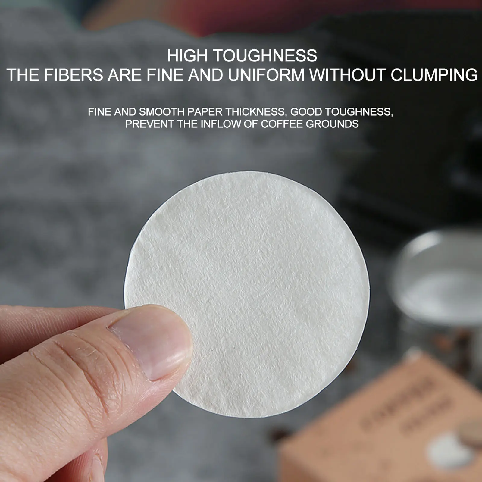 200Pcs Coffee Filter Paper 51mm/54mm/58mm Home Handle Special Powder Bowl Filter Paper Secondary Water Filter Paper Coffee Tools