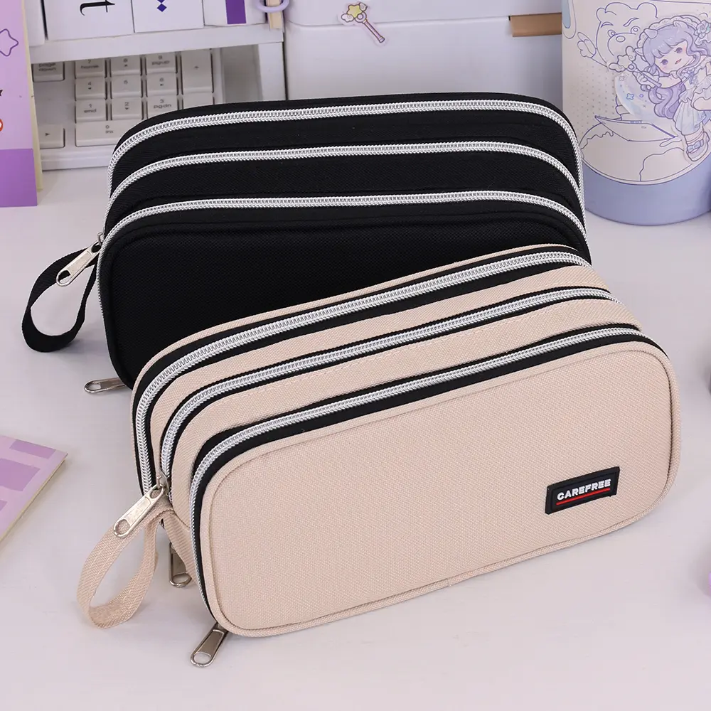 High Capacity School Pencil Case With Pen Holder Pencil Bag Student Stationery Storage Creative Makeup Storage Bag