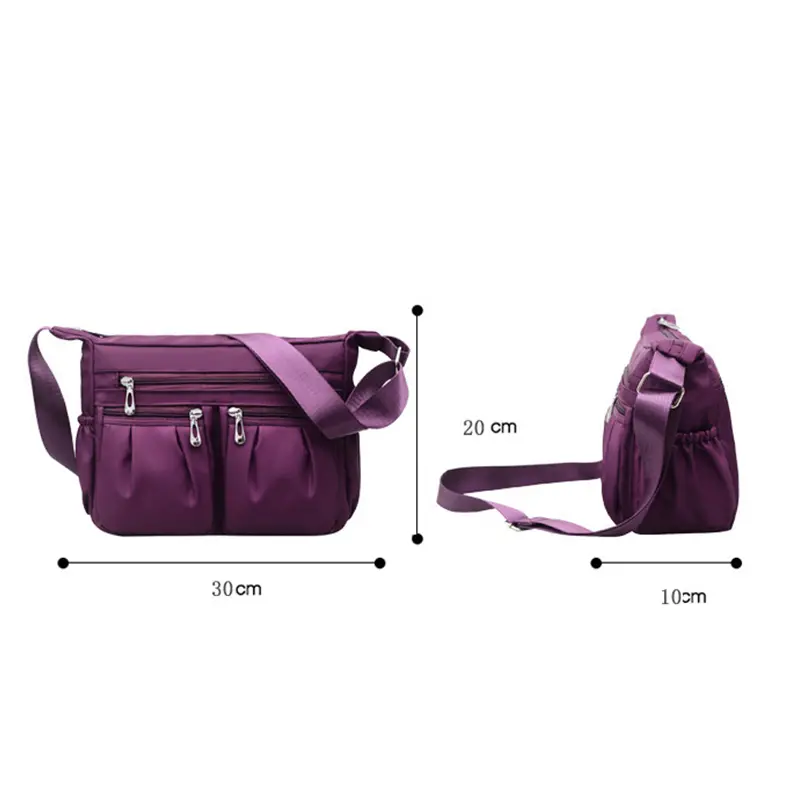 Nylon Crossbody Bag For Women Large Capacity Shoulder Bag Multi-pocket Female Bag Shopping Travel Lady Handbag Leisure Purse