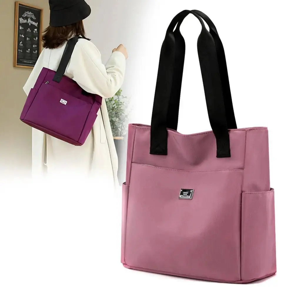Large Capacity Waterproof Nylon Durable Women Handbag Shoulder Bag Lightweight Practical Shoulder Bag Tote Bags For Work School