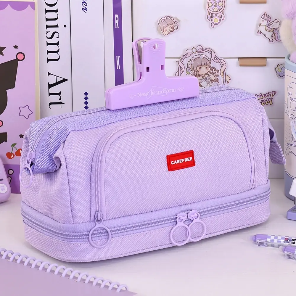 Pencil Case Large Capacity Pencil Pouch Handheld Pen Bag Cosmetic Portable Gift for Office School Teen Girl Boy Men Women Adult