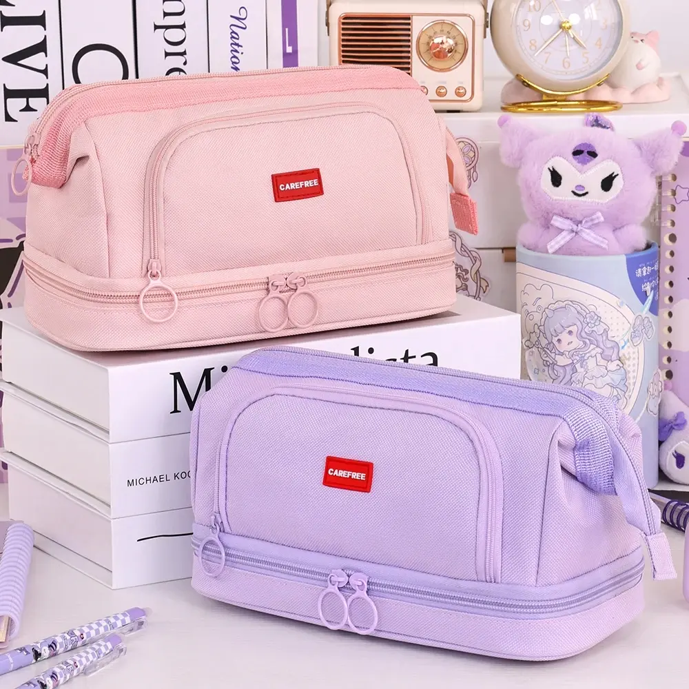 Pencil Case Large Capacity Pencil Pouch Handheld Pen Bag Cosmetic Portable Gift for Office School Teen Girl Boy Men Women Adult