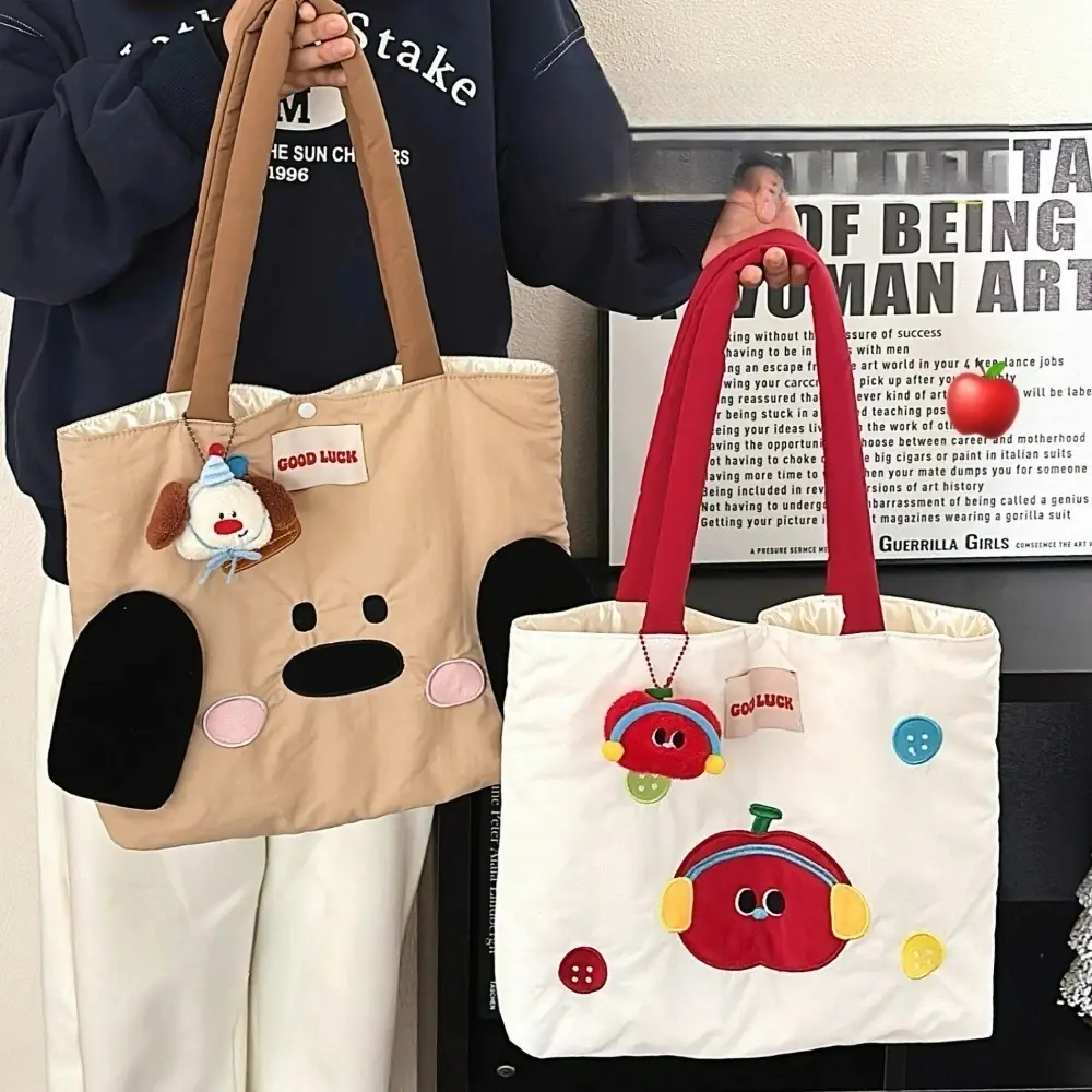 Kawaii Cartoon Dog Rabbit Shopping Bags Handbag for Women Shopper Cute Apple Tote Bag Designer Bag Japanese Style Small Shoulder